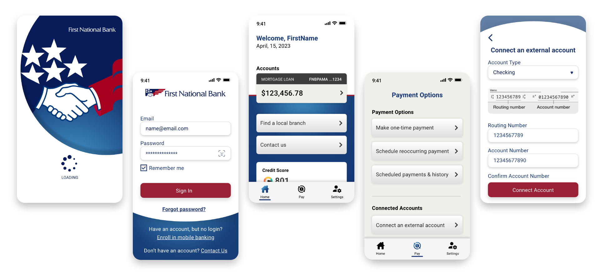 First National Bank App Redesign 