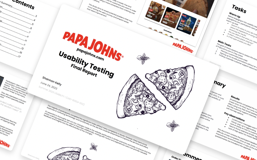 PapaJohns.com Usability Report