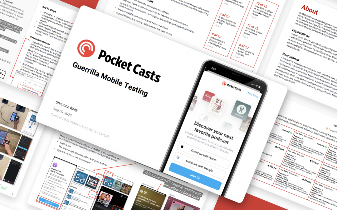 Assignment: Pocket Casts Guerrilla Mobile Usability Testing